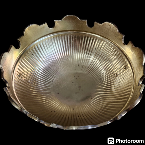 Vintage Mid 20th Century Polished Brass Glass Cooler - Picture 6 of 10